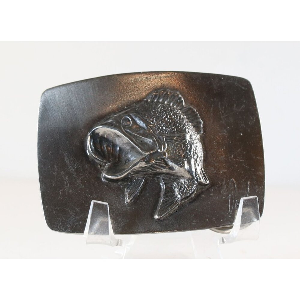 Bass Fishing Metal Belt Buckle 1979 Limted Edition USA Made